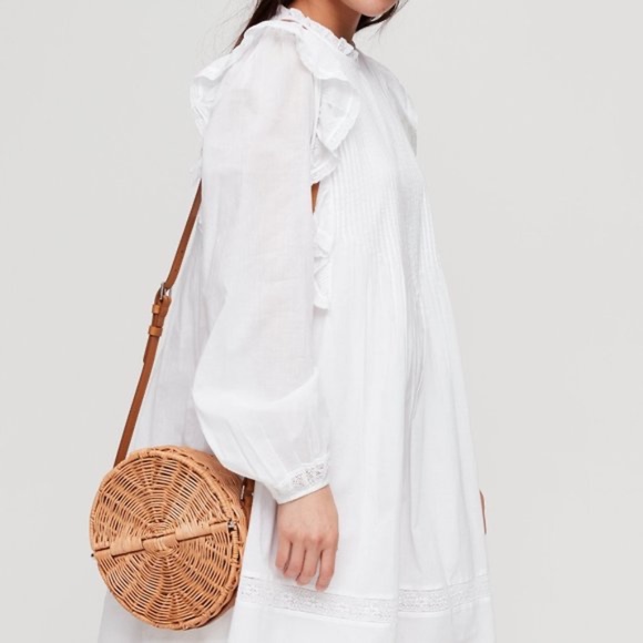 Aritzia Auxiliary Provence Wicker Bag (Brown/ Black) - Picture 5 of 8